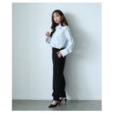 ヒトクセに惚れる裾タックフリルジョーゼットパンツ レディース ファッション | Sawa a la mode | 詳細画像6
