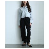 ヒトクセに惚れる裾タックフリルジョーゼットパンツ レディース ファッション | Sawa a la mode | 詳細画像7