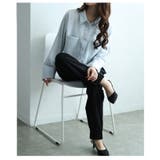 ヒトクセに惚れる裾タックフリルジョーゼットパンツ レディース ファッション | Sawa a la mode | 詳細画像10