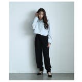 ヒトクセに惚れる裾タックフリルジョーゼットパンツ レディース ファッション | Sawa a la mode | 詳細画像12