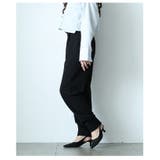 ヒトクセに惚れる裾タックフリルジョーゼットパンツ レディース ファッション | Sawa a la mode | 詳細画像13