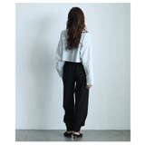ヒトクセに惚れる裾タックフリルジョーゼットパンツ レディース ファッション | Sawa a la mode | 詳細画像18