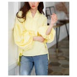 目を惹くシルエットのボリュームスリーブキーネックシャツブラウス レディース | Sawa a la mode | 詳細画像3