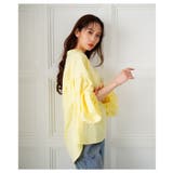 目を惹くシルエットのボリュームスリーブキーネックシャツブラウス レディース | Sawa a la mode | 詳細画像5
