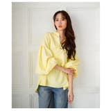 目を惹くシルエットのボリュームスリーブキーネックシャツブラウス レディース | Sawa a la mode | 詳細画像8