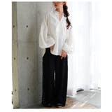 目を惹くシルエットのボリュームスリーブキーネックシャツブラウス レディース | Sawa a la mode | 詳細画像20
