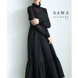 着まわしの幅が広がるドットティアードキャミワンピース レディース ファッション | Sawa a la mode | 詳細画像1