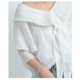 ラグジュアリーに着映えるリボンタイ付きプルオーバー レディース ファッション | Sawa a la mode | 詳細画像14 