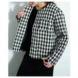 正統派な綺麗めスタイルツイード調チェックジャケット レディース ファッション | Sawa a la mode | 詳細画像5