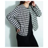 正統派な綺麗めスタイルツイード調チェックジャケット レディース ファッション | Sawa a la mode | 詳細画像7