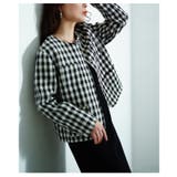 正統派な綺麗めスタイルツイード調チェックジャケット レディース ファッション | Sawa a la mode | 詳細画像9