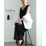 風通り抜ける涼しいげなレース編みノースリーブロングワンピース レディース | Sawa a la mode | 詳細画像1