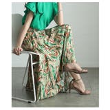 軽やかに揺れる色鮮やかなボタニカル柄ロングスカート レディース ファッション | Sawa a la mode | 詳細画像9 