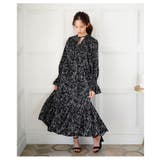 前後2wayで着まわせる線画タッチ花柄ワンピース レディース ファッション | Sawa a la mode | 詳細画像4