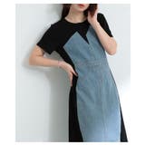 着痩せが叶う異素材デニムワンピース レディース ファッション | Sawa a la mode | 詳細画像2