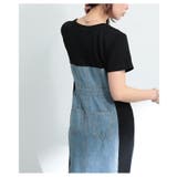 着痩せが叶う異素材デニムワンピース レディース ファッション | Sawa a la mode | 詳細画像4