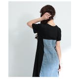 着痩せが叶う異素材デニムワンピース レディース ファッション | Sawa a la mode | 詳細画像10