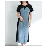 着痩せが叶う異素材デニムワンピース レディース ファッション | Sawa a la mode | 詳細画像12