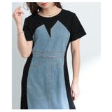 着痩せが叶う異素材デニムワンピース レディース ファッション | Sawa a la mode | 詳細画像15
