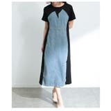 着痩せが叶う異素材デニムワンピース レディース ファッション | Sawa a la mode | 詳細画像20