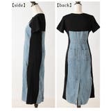 着痩せが叶う異素材デニムワンピース レディース ファッション | Sawa a la mode | 詳細画像22