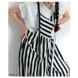 レトロに大人の垢抜けストライプ柄サロペットパンツ レディース ファッション | Sawa a la mode | 詳細画像3