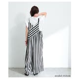 レトロに大人の垢抜けストライプ柄サロペットパンツ レディース ファッション | Sawa a la mode | 詳細画像5