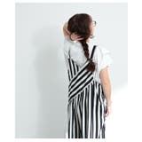 レトロに大人の垢抜けストライプ柄サロペットパンツ レディース ファッション | Sawa a la mode | 詳細画像8