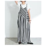 レトロに大人の垢抜けストライプ柄サロペットパンツ レディース ファッション | Sawa a la mode | 詳細画像18