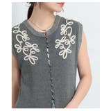 可憐さ重ねる花柄模様コード刺繍ニットジレ レディース ファッション | Sawa a la mode | 詳細画像15