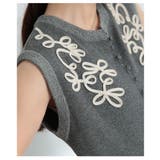 可憐さ重ねる花柄模様コード刺繍ニットジレ レディース ファッション | Sawa a la mode | 詳細画像18
