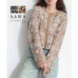 主役級に華やぐ花柄ニュアンスコード刺繍メッシュカーディガン レディース | Sawa a la mode | 詳細画像1