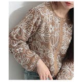 主役級に華やぐ花柄ニュアンスコード刺繍メッシュカーディガン レディース | Sawa a la mode | 詳細画像10