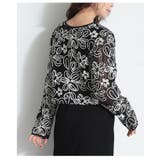 主役級に華やぐ花柄ニュアンスコード刺繍メッシュカーディガン レディース | Sawa a la mode | 詳細画像16