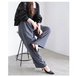 穿くだけで美脚見えするツータックスラックスハイウエストパンツ レディース | Sawa a la mode | 詳細画像6