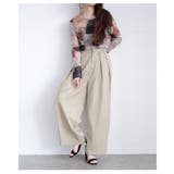 穿くだけで美脚見えするツータックスラックスハイウエストパンツ レディース | Sawa a la mode | 詳細画像12