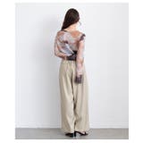 穿くだけで美脚見えするツータックスラックスハイウエストパンツ レディース | Sawa a la mode | 詳細画像17