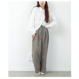 涼やかで上品なサマーツィードハイウエストタックパンツ レディース ファッション | Sawa a la mode | 詳細画像13