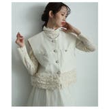 たっぷりフリルが心を擽るパールボタンショートジレ レディース ファッション | Sawa a la mode | 詳細画像4