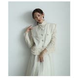 たっぷりフリルが心を擽るパールボタンショートジレ レディース ファッション | Sawa a la mode | 詳細画像8