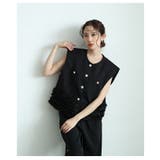 たっぷりフリルが心を擽るパールボタンショートジレ レディース ファッション | Sawa a la mode | 詳細画像14