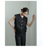 たっぷりフリルが心を擽るパールボタンショートジレ レディース ファッション | Sawa a la mode | 詳細画像18