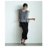 大人ガーリーに包まれるフロッキードットチュールシアートップス レディース | Sawa a la mode | 詳細画像4