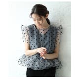 大人ガーリーに包まれるフロッキードットチュールシアートップス レディース | Sawa a la mode | 詳細画像11