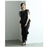 大人ガーリーに包まれるフロッキードットチュールシアートップス レディース | Sawa a la mode | 詳細画像13