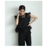 大人ガーリーに包まれるフロッキードットチュールシアートップス レディース | Sawa a la mode | 詳細画像17