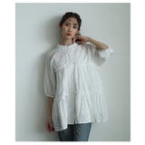 ナチュラルな透け感が爽やかなレースティアードコットンチュニックブラウス | Sawa a la mode | 詳細画像9