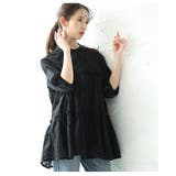 ナチュラルな透け感が爽やかなレースティアードコットンチュニックブラウス | Sawa a la mode | 詳細画像14