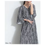 楊柳柄で着映えるベルト付きフレアワンピース レディース ファッション | Sawa a la mode | 詳細画像3