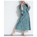 楊柳柄で着映えるベルト付きフレアワンピース レディース ファッション | Sawa a la mode | 詳細画像12